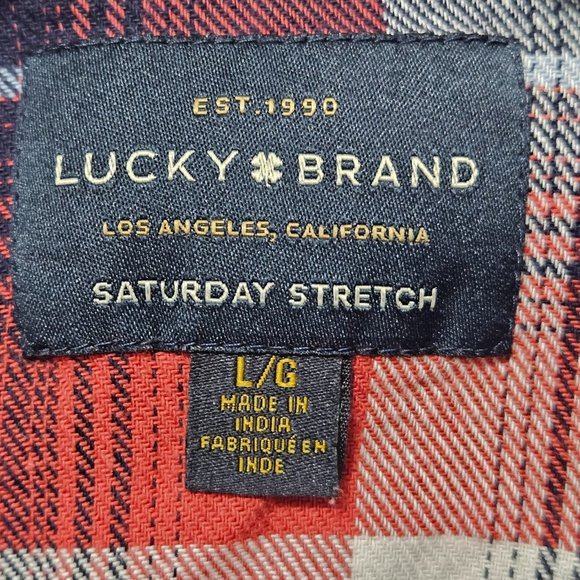 Lucky Brand Saturday Stretch  Flannel Shirt - Picture 2 of 4